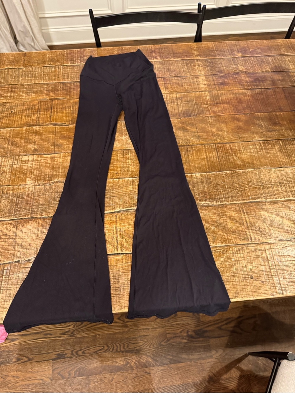 Women's Black Flared Leggings - Brand